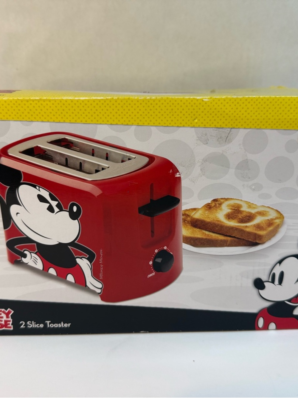 Disney-Mickey Mouse 2-Slice Toaster Leaves Mickey Mouse Imprint of Toast DCM-21